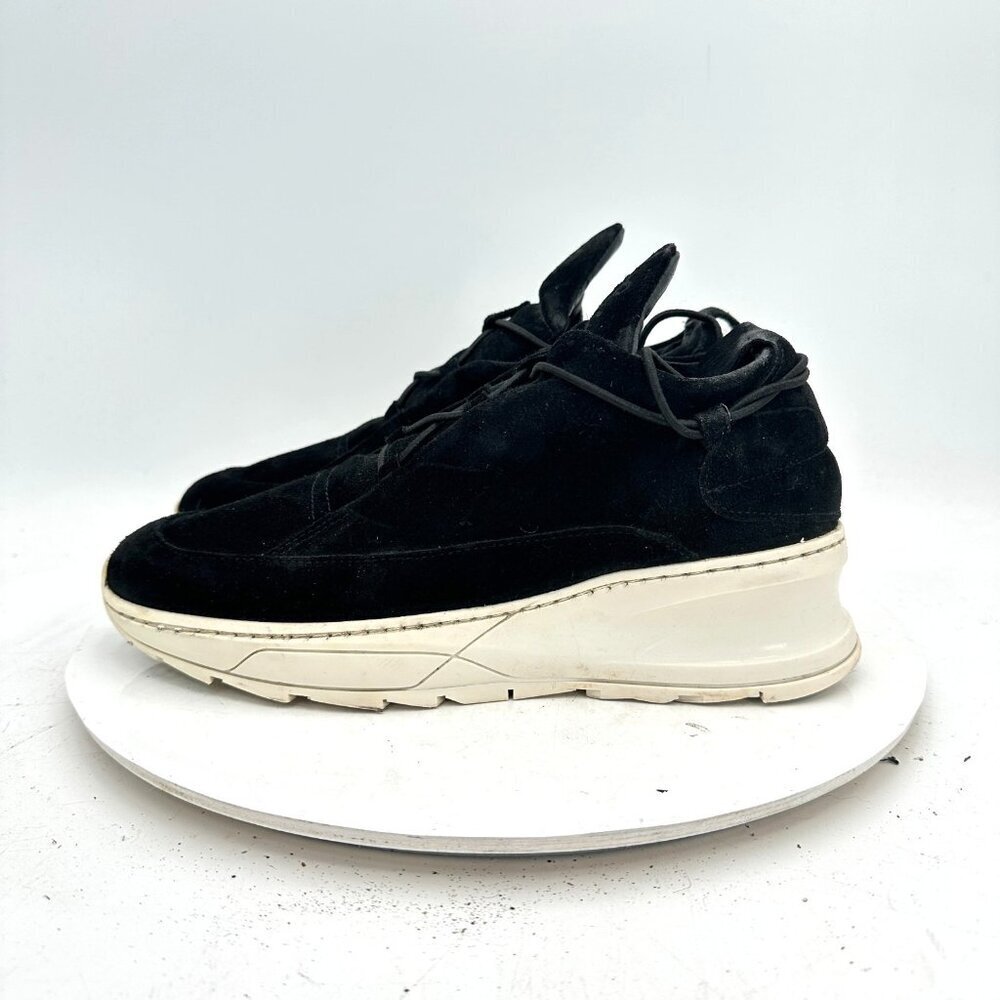 Filling Pieces Women Size EU 38 US 8 Black Suede White Sole Low Top Shoes